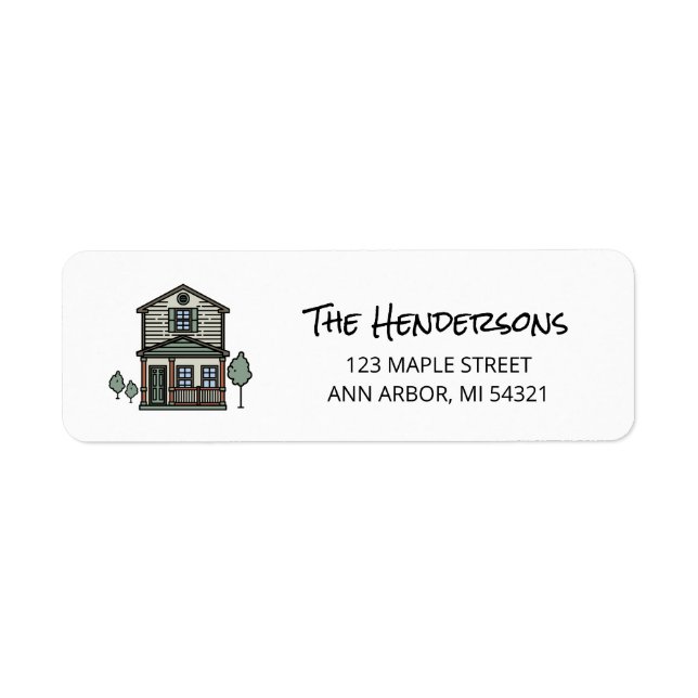Simple Rustic House Return Address (Front)