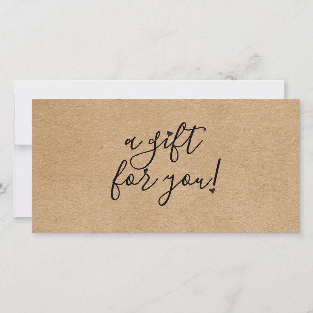 Simple Rustic Kraft Gift Certificate (Front)