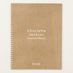 Simple Rustic Kraft Modern Professional Business Planner
