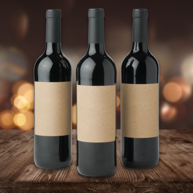 Simple Rustic Kraft Stylish Boho Wine Label (Creator Uploaded)