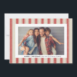 Simple Rustic Merry Christmas Photo Card<br><div class="desc">Simple Rustic Merry Christmas Photo Card  - featuring your favourite photo with classic typopgraphy,  surrounded by farmhouse linen. All text on the card is editable. Card is part of a collection.</div>