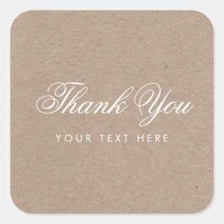 Simple Rustic Modern Thank You Sticker