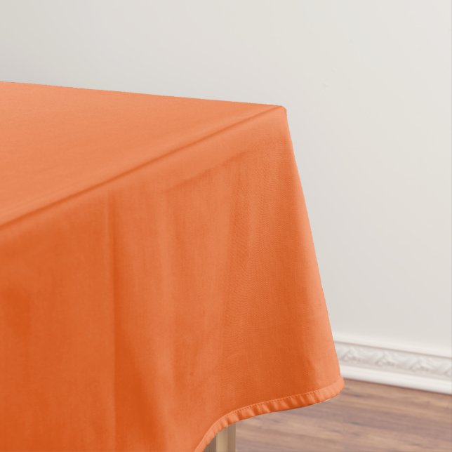 Simple Rustic orange solid autumn Thanksgiving Tablecloth (In Situ)
