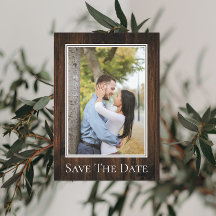 Simple Rustic Photo Save The Date