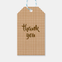 Simple Rustic Plaid Thank You Tag | Party Tag