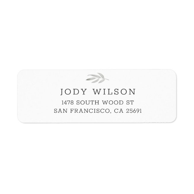 Simple Rustic Return Address Labels (Front)