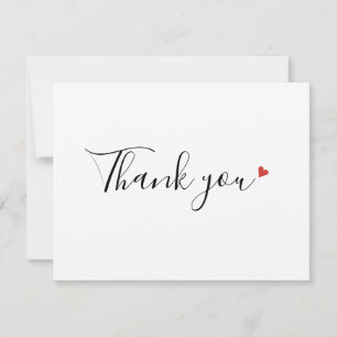 Simple Rustic Script Business Thank You Card