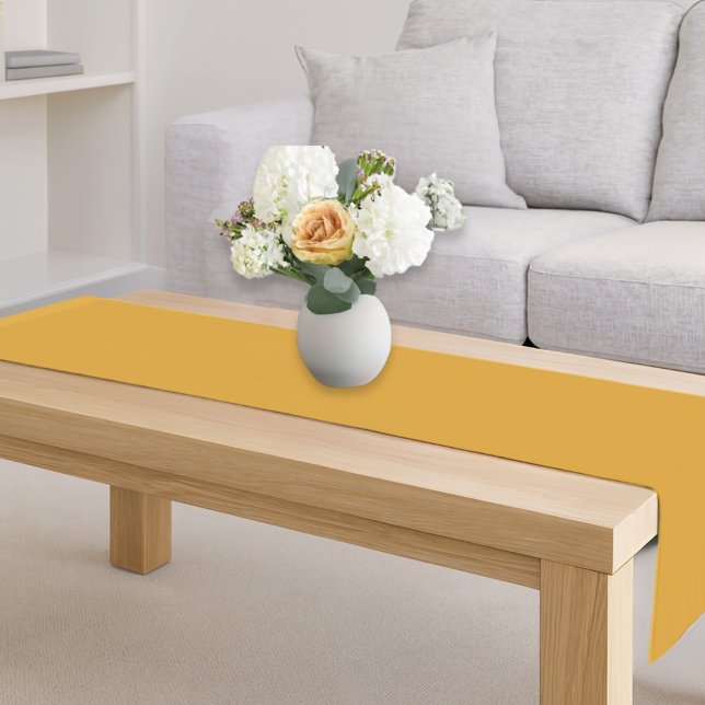 Simple Rustic sunflower gold autumn Thanksgiving Short Table Runner (Creator Uploaded)