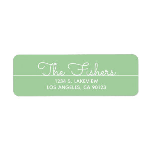 Simple Sage Cursive Return Address