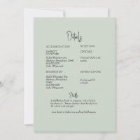 Simple Sage Digital Option Wedding Detail