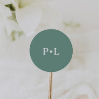 Simple Sage Green | Elegant Monogram