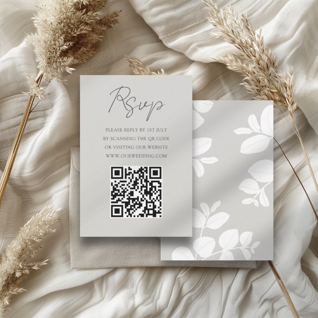 Simple Sage Green Eucalyptus Wedding RSVP Card (Creator Uploaded)