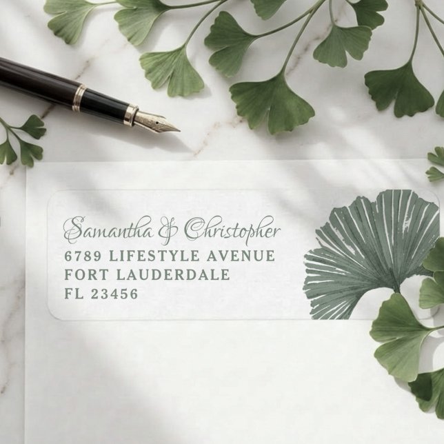 Simple Sage Green Ginkgo leaf Wedding (Creator Uploaded)