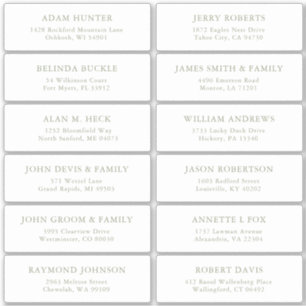 Simple Sage Green guest address labels sticker