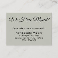 Simple, Sage Green We Have Moved Change of Address