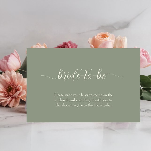 Simple Sage Green Wedding Enclosure Card (Creator Uploaded)