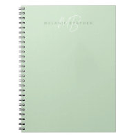 Simple Sage GreenMinimalist Two Monogram Name