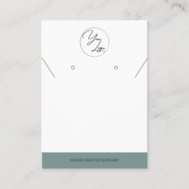 Simple Sage | Logo Jewellery Display Card (Front)