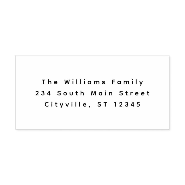 Simple San Serif Housewarming Gift Black Self-inking Stamp (Design)