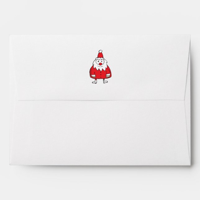 Simple Santa White Envelope (Back (Top Flap))