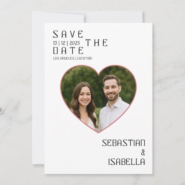Simple Save The Date Card (Front)