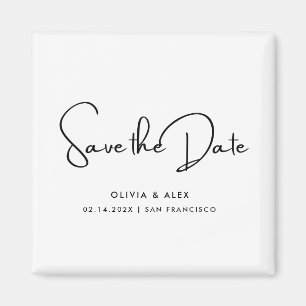 Simple Save The Date Magnet