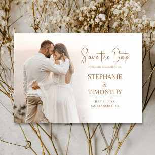 Simple Save The Date Photo Modern Wedding Invitation