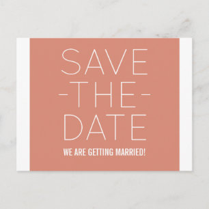 Simple Save the Date Postcard, Orange Announcement Postcard