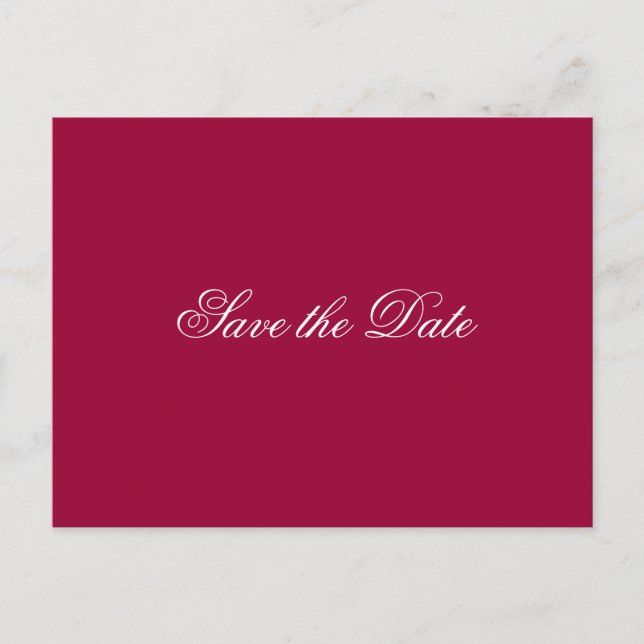 Simple Save the Date Postcards (Front)
