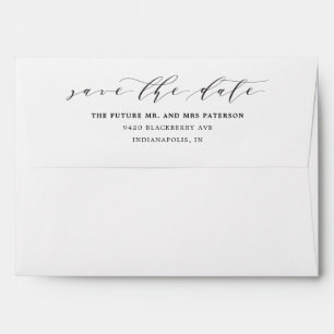 Simple Save the Date Pre-Addressed Envelope