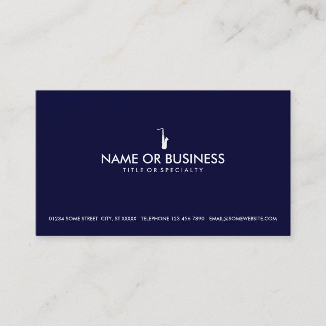 simple saxophone business card (Front)