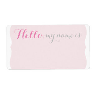 Simple Scalloped Name Tag - Pretty in Pink