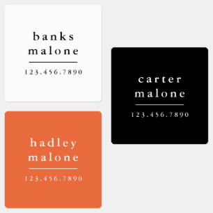 Simple School Colours Kids Waterproof Name