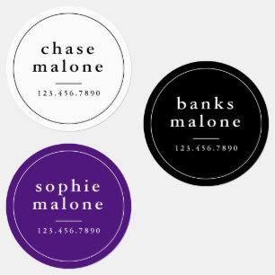 Simple School Colours Waterproof Name