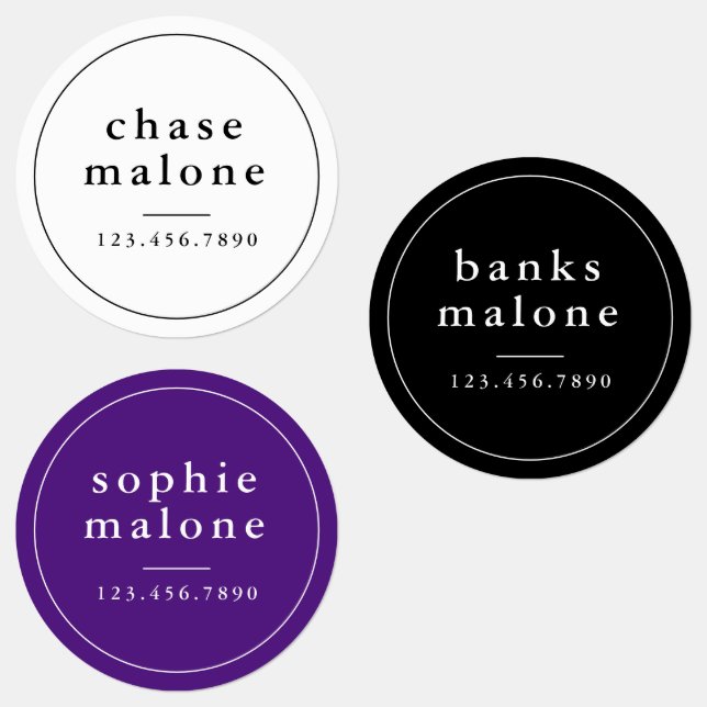 Simple School Colours Waterproof Name (Group)