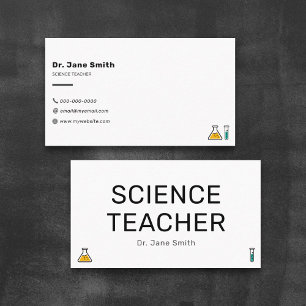 Simple Science Teacher Business Card