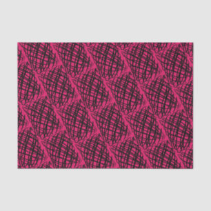 Simple Scribble   Black   Angled   Ruby   Tissue Paper