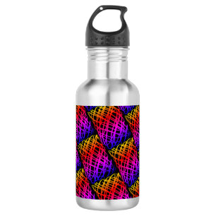 Simple Scribble Half Drop Black Background 532 Ml Water Bottle
