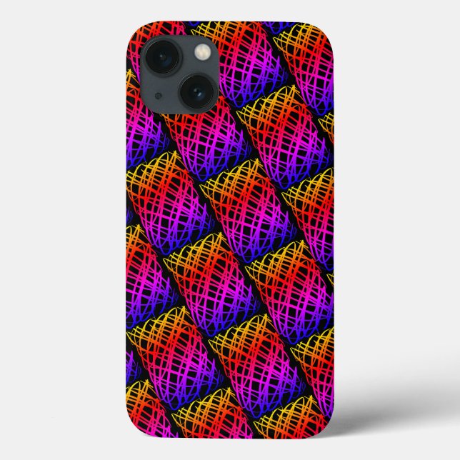 Simple Scribble | Half Drop | Black Background | Case-Mate iPhone Case (Back)