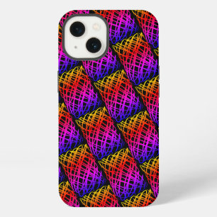 Simple Scribble   Half Drop   Black Background   iPhone 13 Case
