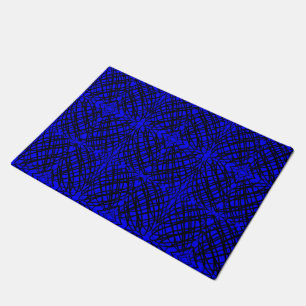 Simple Scribble   Mirror Tiling   Blue   Doormat