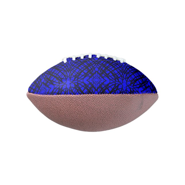 Simple Scribble | Mirror Tiling | Blue | Football (Rotated 90)