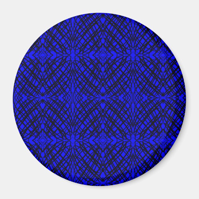 Simple Scribble | Mirror Tiling | Blue | Magnet (Front)