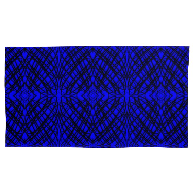 Simple Scribble | Mirror Tiling | Blue | Pillowcase (Front)