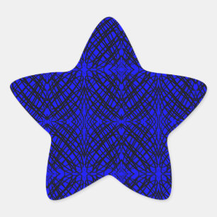 Simple Scribble   Mirror Tiling   Blue   Star Sticker