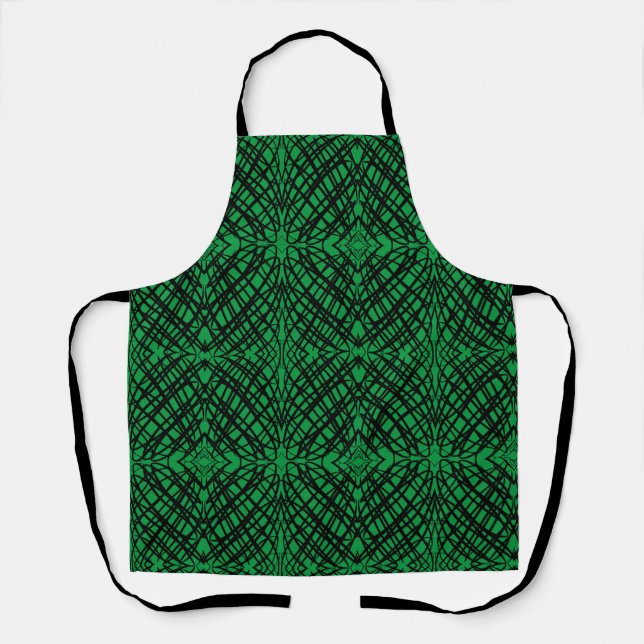 Simple Scribble | Mirror Tiling | Green | Apron (Front)