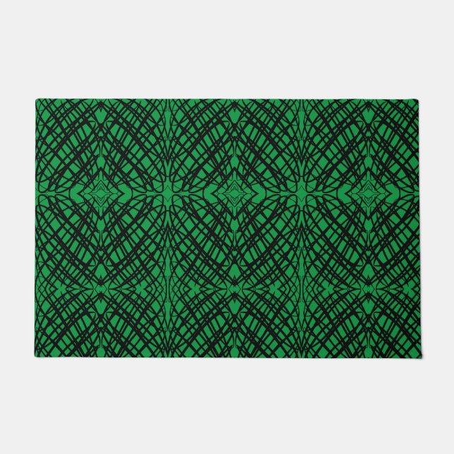 Simple Scribble | Mirror Tiling | Green | Doormat (Front)