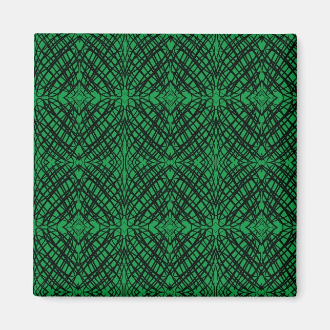 Simple Scribble | Mirror Tiling | Green | Magnet (Front)