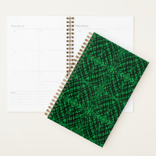 Simple Scribble Mirror Tiling Green Planner