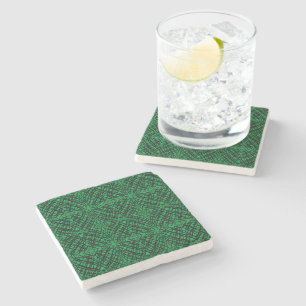 Simple Scribble   Mirror Tiling   Green   Stone Coaster